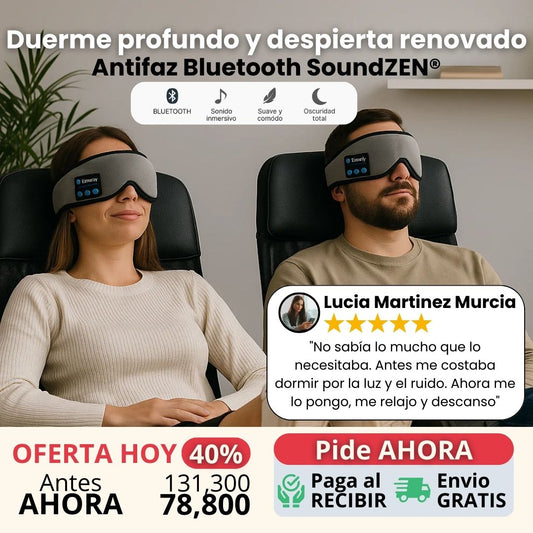 Antifaz Bluetooth SoundZEN®| Duerme mejor, vive mejor